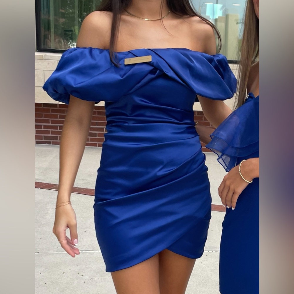 Strapless Royal Blue Dress Do+Me